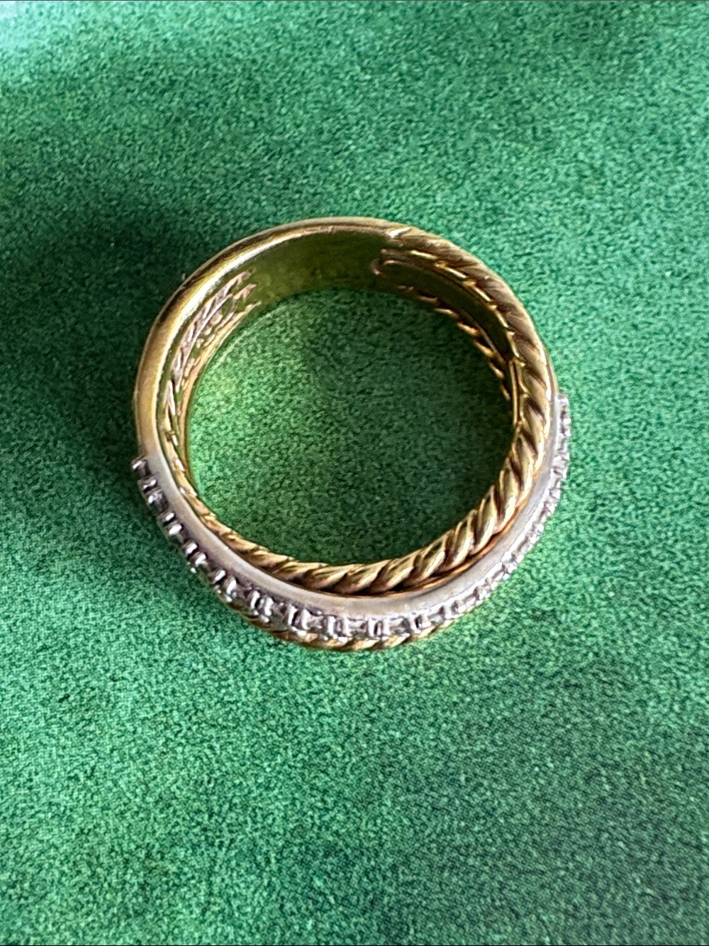 DAVID YURMAN GOLD AND DIAMOND RING - Picture 5 of 8